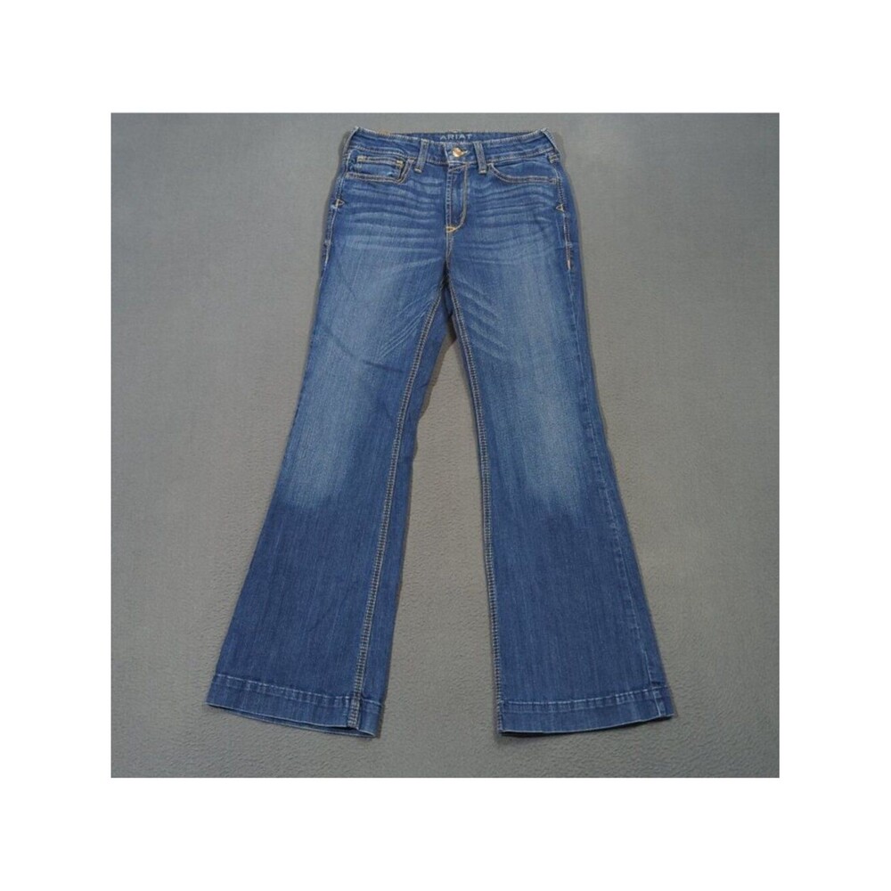Ariat Jeans Women's 28S Blue Slim Trouser Julia Wide Leg Western Cowgirl Rodeo